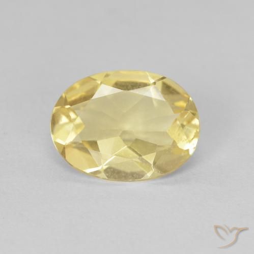 1.17ct Naturale Oro chiaro Berillo, Ovale, VVS