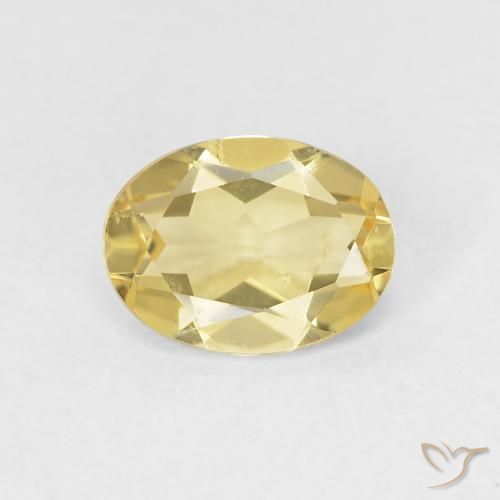1.07ct Naturale Giallo chiaro Berillo, Ovale, VS