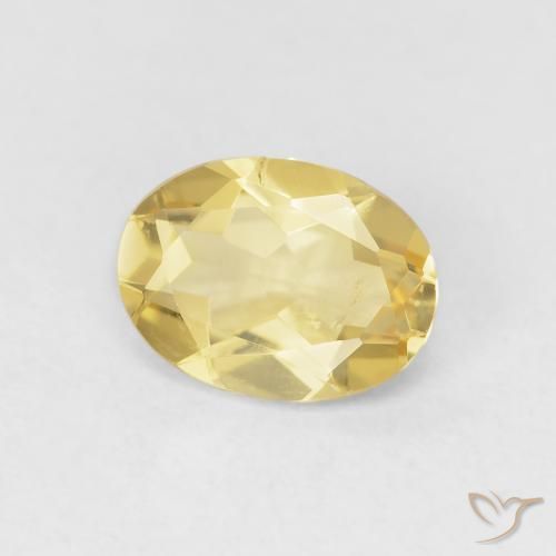 Berillo Giallo chiaro naturale da 1.07 ct, Ovale, VS