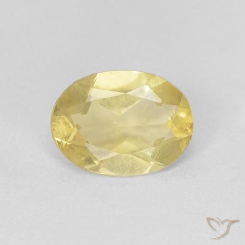 0.76ct Naturale Oro chiaro Berillo, Ovale, VS