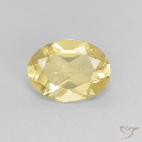 1.11ct Naturale Giallo dorato chiaro Berillo, Ovale, VS