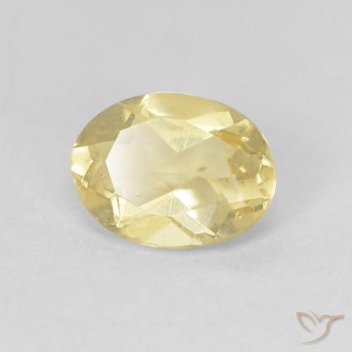 Berillo Giallo dorato chiaro naturale da 1.11 ct, Ovale, VS