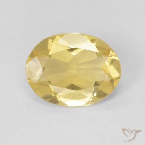 1.56ct Naturale Oro chiaro Berillo, Ovale, VS