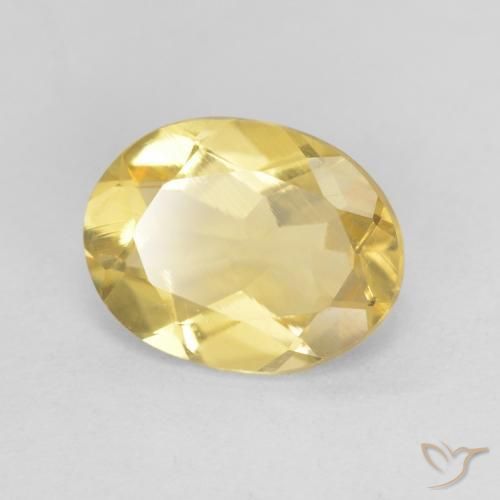 Berillo Oro chiaro naturale da 1.56 ct, Ovale, VS
