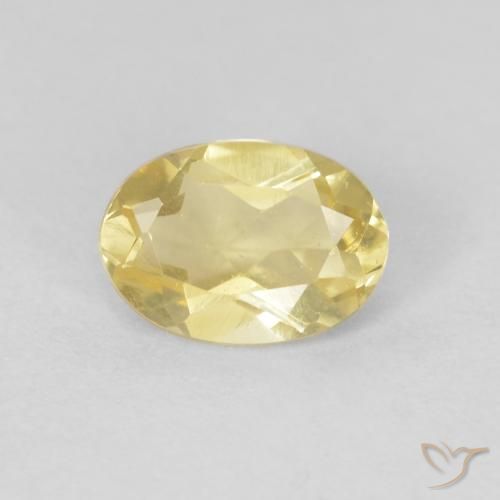 0.66ct Naturale Oro chiaro Berillo, Ovale, VS