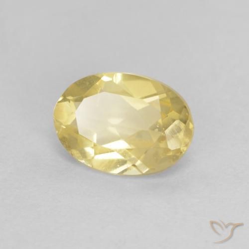 Berillo Oro chiaro naturale da 0.66 ct, Ovale, VS