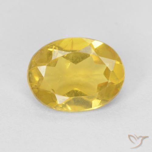 0.89ct Naturale Giallo dorato chiaro Berillo, Ovale, VS