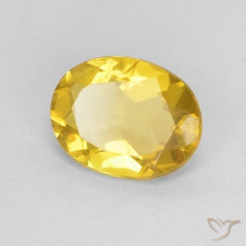 Berillo Giallo dorato chiaro naturale da 0.89 ct, Ovale, VS