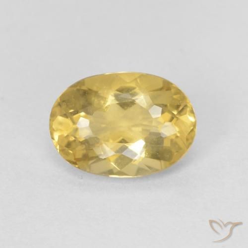 0.69ct Naturale Giallo dorato chiaro Berillo, Ovale, VS