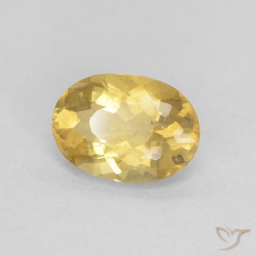 Berillo Giallo dorato chiaro naturale da 0.69 ct, Ovale, VS