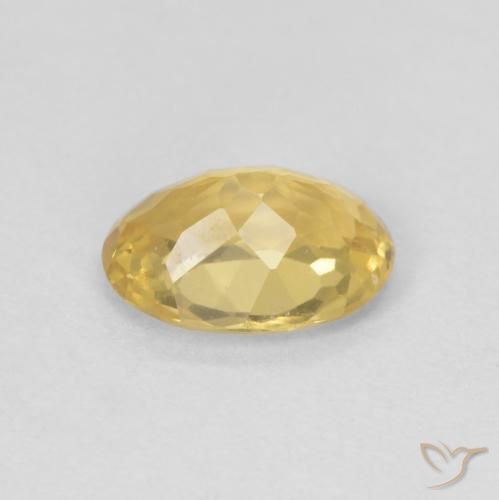 Berillo Giallo dorato chiaro naturale da 0.69 ct, Ovale, VS