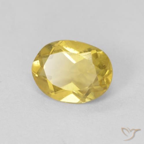 Berillo Giallo dorato chiaro naturale da 1.17 ct, Ovale, VS