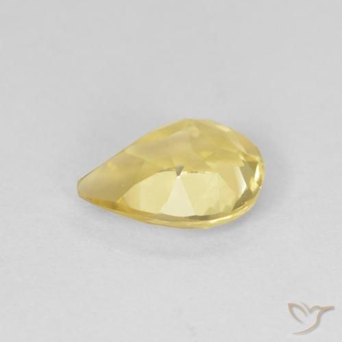 Berillo Giallo dorato chiaro naturale da 0.90 ct, Forma a pera, VS