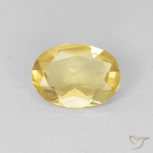 0.90ct Naturale Oro chiaro Berillo, Ovale, VS