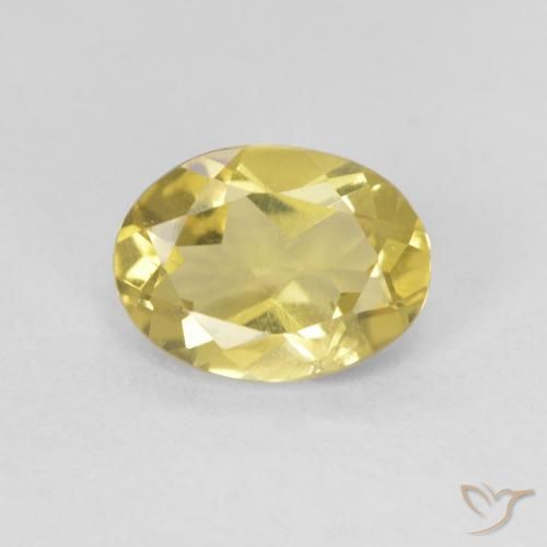 1.13ct Naturale Oro chiaro Berillo, Ovale, VS