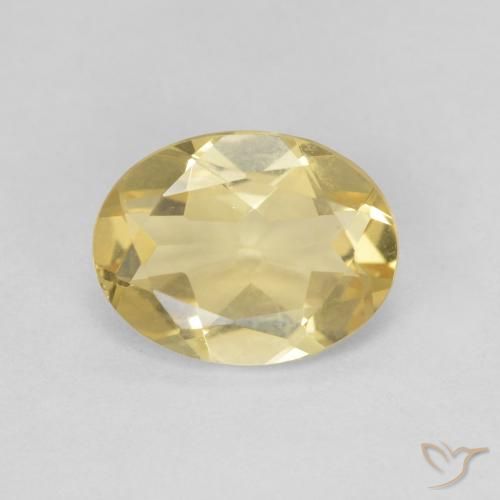 1.57ct Naturale Oro chiaro Berillo, Ovale, VVS-VS