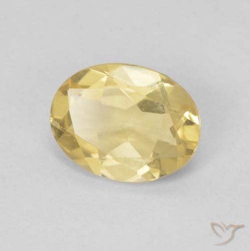 Berillo Oro chiaro naturale da 1.57 ct, Ovale, VVS-VS