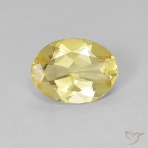 1.54ct Naturale Oro chiaro Berillo, Ovale, VVS-VS