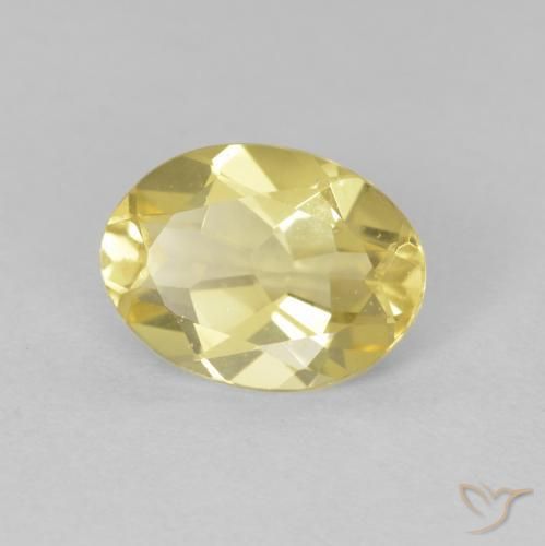Berillo Oro chiaro naturale da 1.54 ct, Ovale, VVS-VS