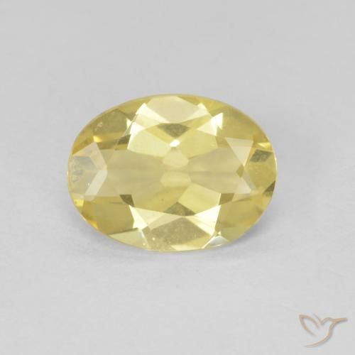 1.34ct Naturale Oro chiaro Berillo, Ovale, VVS-VS