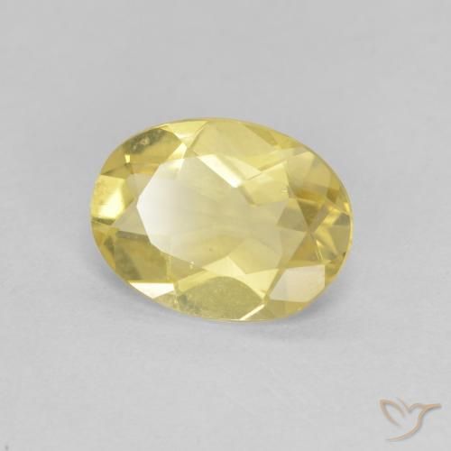 Berillo Oro chiaro naturale da 1.34 ct, Ovale, VVS-VS