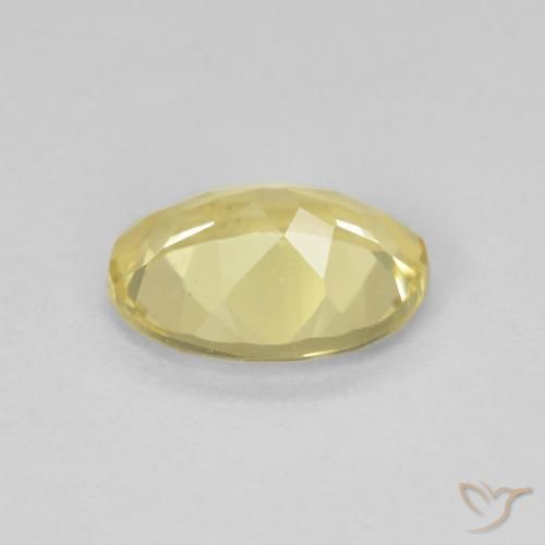 Berillo Giallo dorato chiaro naturale da 1.54 ct, Ovale, VVS-VS