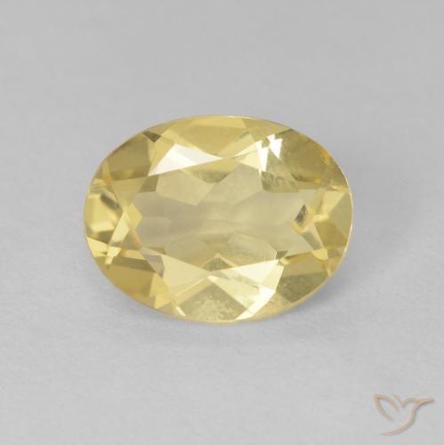 1.68ct Naturale Giallo chiaro Berillo, Ovale, VVS-VS