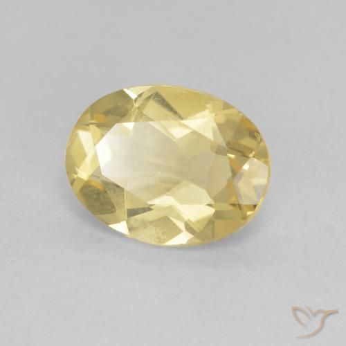 Berillo Giallo chiaro naturale da 1.68 ct, Ovale, VVS-VS