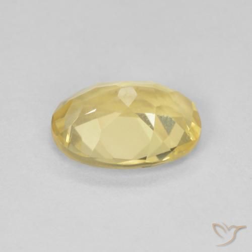 Berillo Giallo chiaro naturale da 1.68 ct, Ovale, VVS-VS