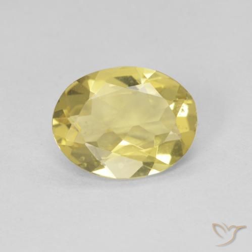 1.29ct Naturale Giallo dorato chiaro Berillo, Ovale, VVS-VS