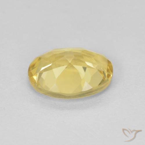 Berillo Giallo dorato chiaro naturale da 1.74 ct, Ovale, VVS-VS