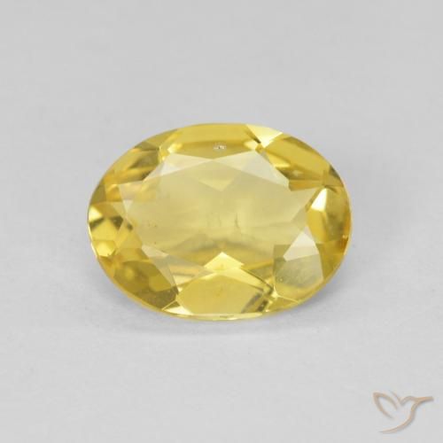 1.31ct Naturale Oro chiaro Berillo, Ovale, VS