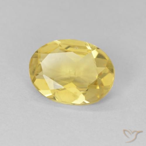 Berillo Oro chiaro naturale da 1.31 ct, Ovale, VS