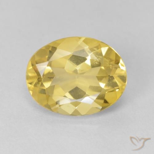 2.28ct Naturale Giallo chiaro Berillo, Ovale, VS
