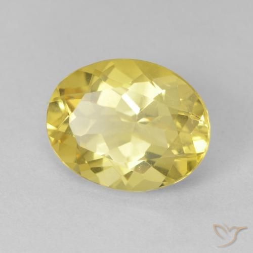 Berillo Giallo chiaro naturale da 2.28 ct, Ovale, VS