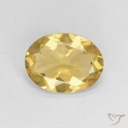 1.59ct Naturale Giallo chiaro Berillo, Ovale, VVS