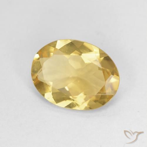 Berillo Giallo chiaro naturale da 1.59 ct, Ovale, VVS