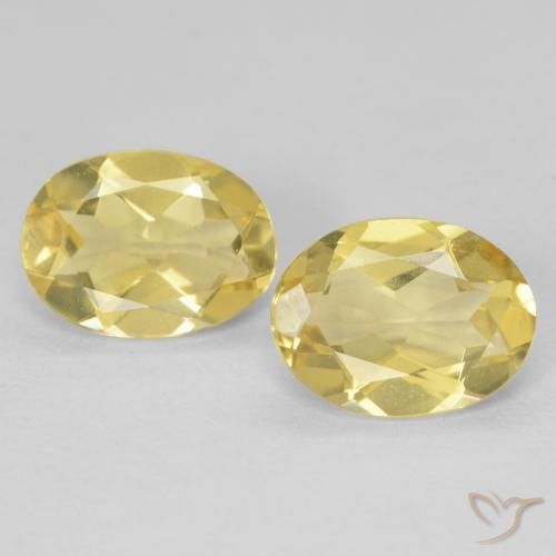2.80ctw Naturale Giallo chiaro Berillo, Ovale, VVS-VS