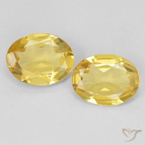 2.76ctw Naturale Giallo dorato chiaro Berillo, Ovale, VS