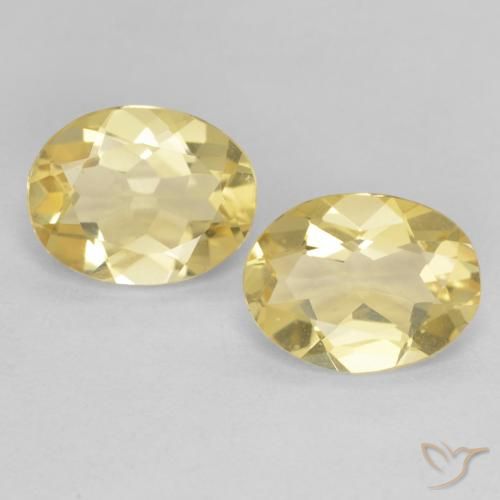 3.06ctw Naturale Giallo dorato chiaro Berillo, Ovale, VVS