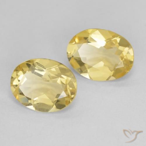 Gemme di Berillo Giallo dorato chiaro naturale da 3.06 ct, Ovale, VVS