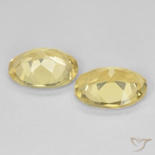 Gemme di Berillo Giallo dorato chiaro naturale da 3.06 ct, Ovale, VVS