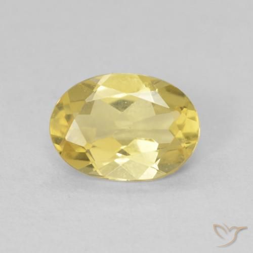 0.99ct Naturale Oro chiaro Berillo, Ovale, VVS-VS