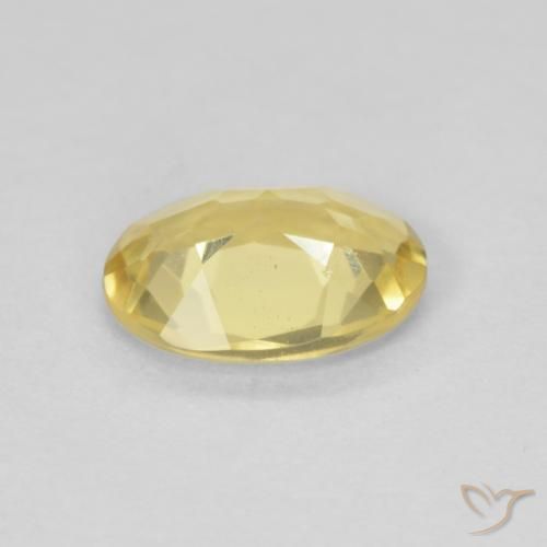 Berillo Giallo dorato chiaro naturale da 0.92 ct, Ovale, VVS-VS