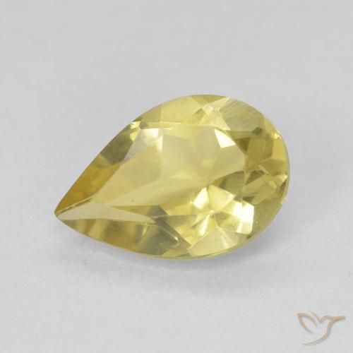 1.19ct Naturale Oro chiaro Berillo, Forma a pera, VVS-VS