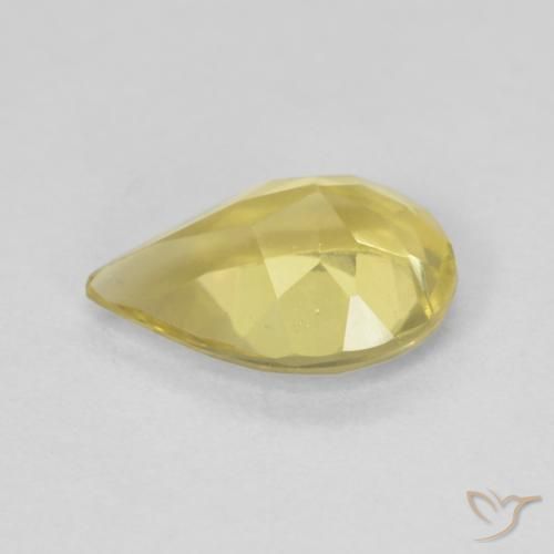 Berillo Oro chiaro naturale da 1.19 ct, Forma a pera, VVS-VS