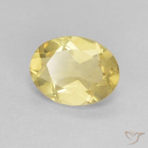 1.22ct Naturale Giallo dorato chiaro Berillo, Ovale, VVS-VS