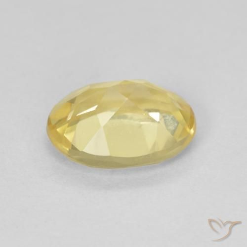 Berillo Giallo dorato chiaro naturale da 1.22 ct, Ovale, VVS-VS