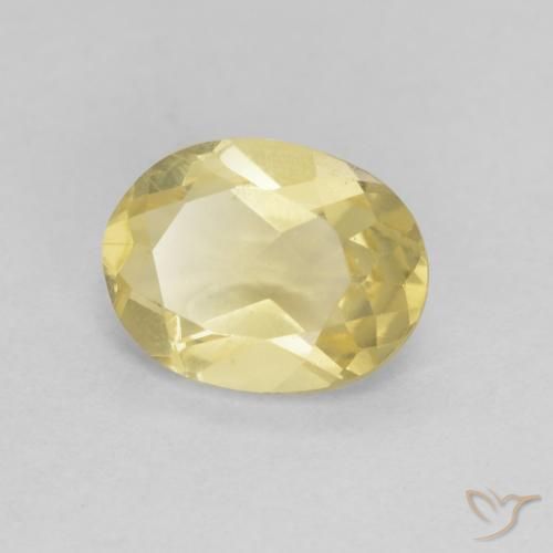 1.14ct Naturale Giallo chiaro Berillo, Ovale, VVS-VS