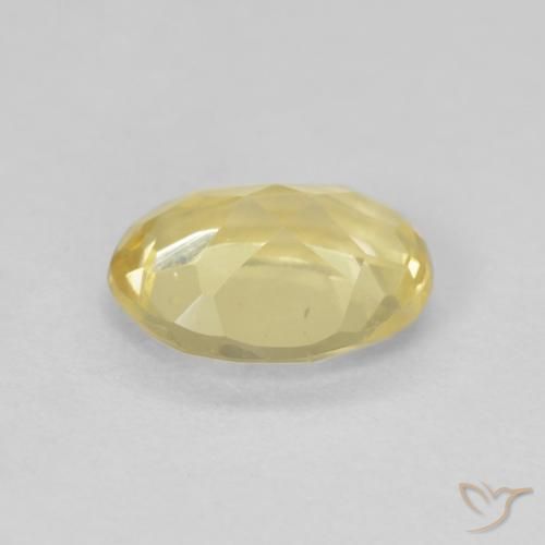 Berillo Giallo chiaro naturale da 1.14 ct, Ovale, VVS-VS